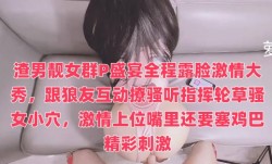 渣男靓女群P盛宴全程露脸激ji情大秀，跟狼.友互动撩骚听指挥轮草 骚/女小[xiao]穴，激ji情上位嘴里还要塞鸡巴精jing彩刺激